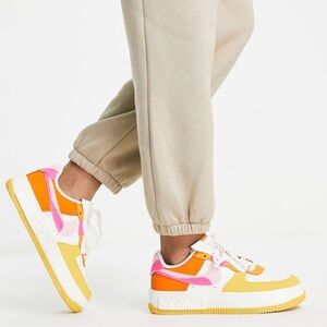 Nike Air Force 1 Fontanka sneakers in white and hyper pink solar mix